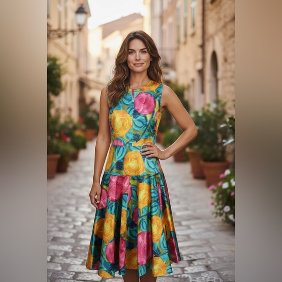 Marni Lemonade Sleeveless Midi Dress - Picture 3 of 16